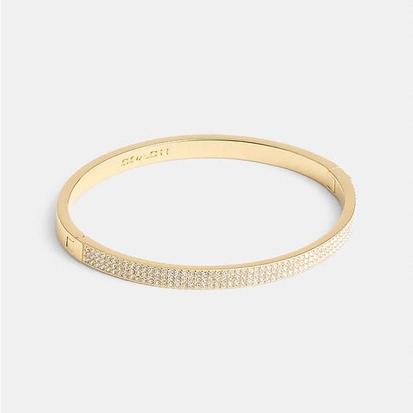 NWT Coach Pavé Hinged Bangle - Picture 1 of 5